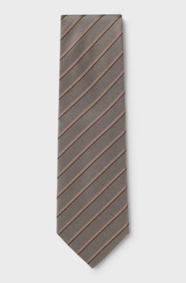 BOSS ONE silk-jacquard tie, Light Brown