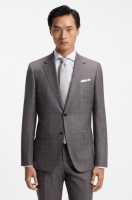 BOSS ONE Patterned tie in silk jacquard, Grey