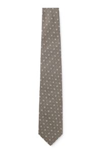 BOSS ONE Patterned tie in silk jacquard, Light Brown