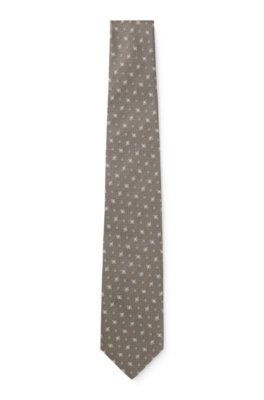 ONE Patterned tie in silk jacquard