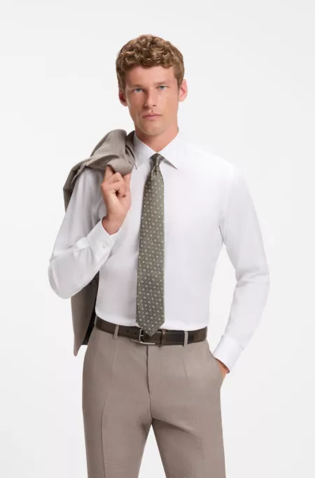 BOSS ONE Cravate à motif en jacquard de soie