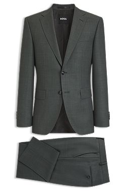 Two-piece regular-fit suit in Italian virgin wool