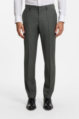 Two-piece regular-fit suit in Italian virgin wool, Dark Green