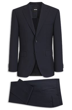 Two-piece regular-fit suit in Italian virgin wool