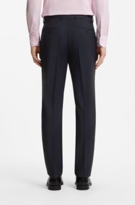 Two-piece regular-fit suit in Italian virgin wool, Dark Blue