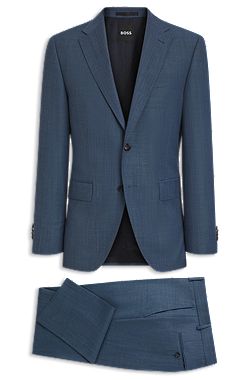Two-piece regular-fit suit in Italian virgin wool