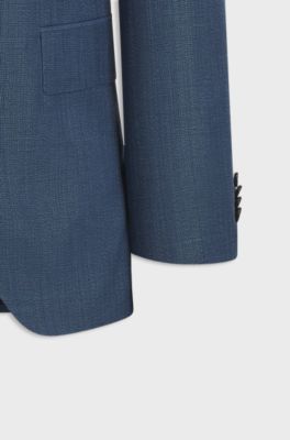 Two-piece regular-fit suit in Italian virgin wool, Light Blue
