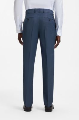 Two-piece regular-fit suit in Italian virgin wool, Light Blue