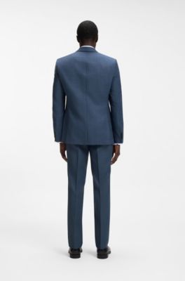 Two-piece regular-fit suit in Italian virgin wool, Light Blue