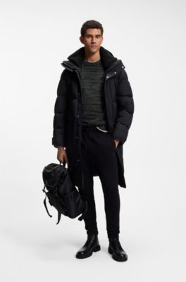 Moulin&eacute;-knit sweater in virgin wool and cotton, Dark Grey