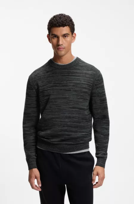 Pull en maille moulinée de laine vierge et coton