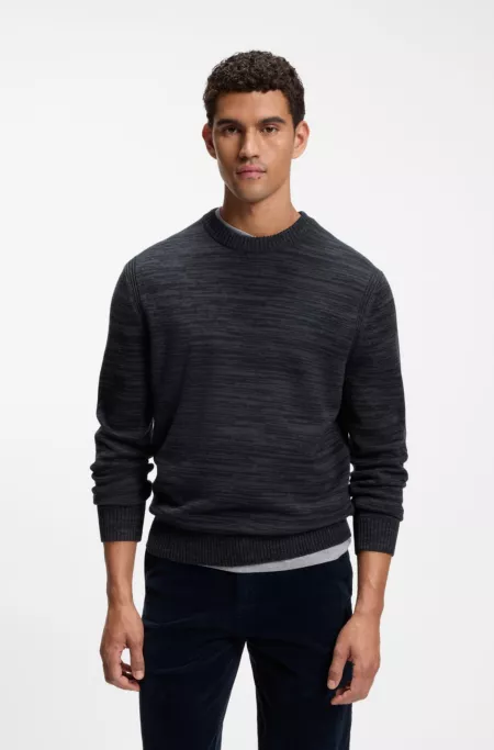 Pull en maille moulinée de laine vierge et coton