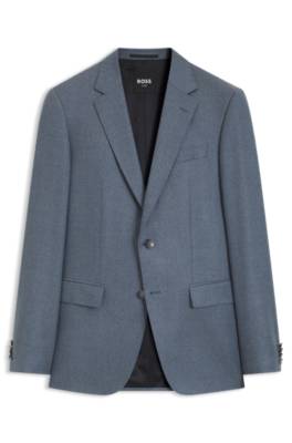 Boss ONE Slim-fit suit jacket in melange virgin wool kavajer herr – bild 4
