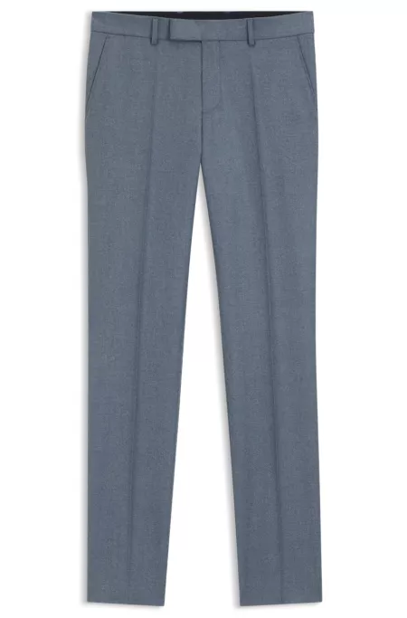 BOSS ONE Slim-Fit Hose aus melierter Schurwolle