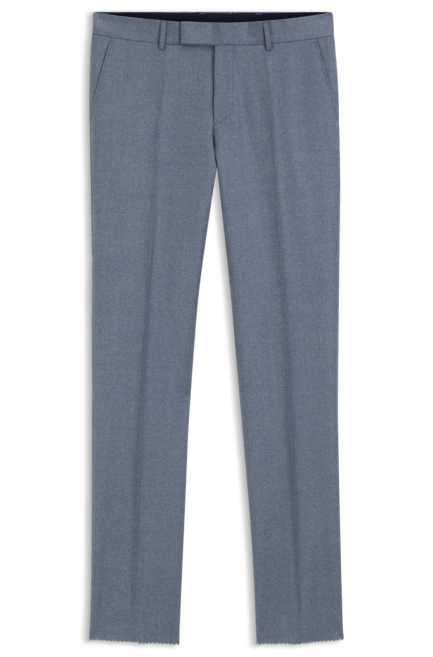 Boss ONE Slim-fit trousers in melange virgin wool byxor herr – bild 4