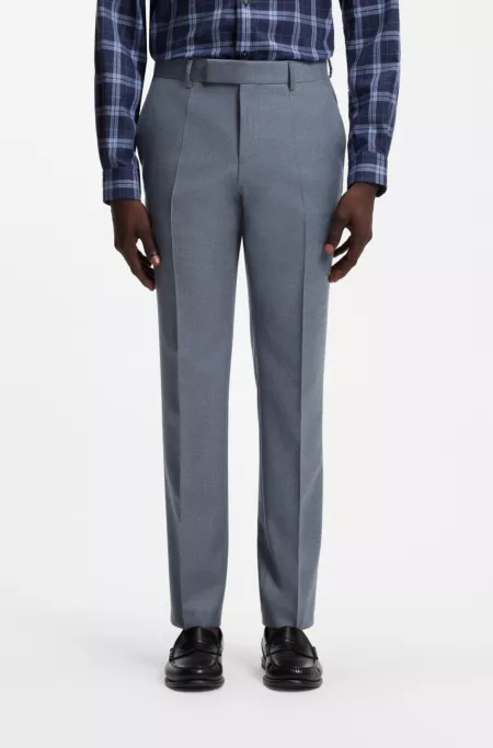 BOSS ONE Pantalon Slim en laine vierge chinée