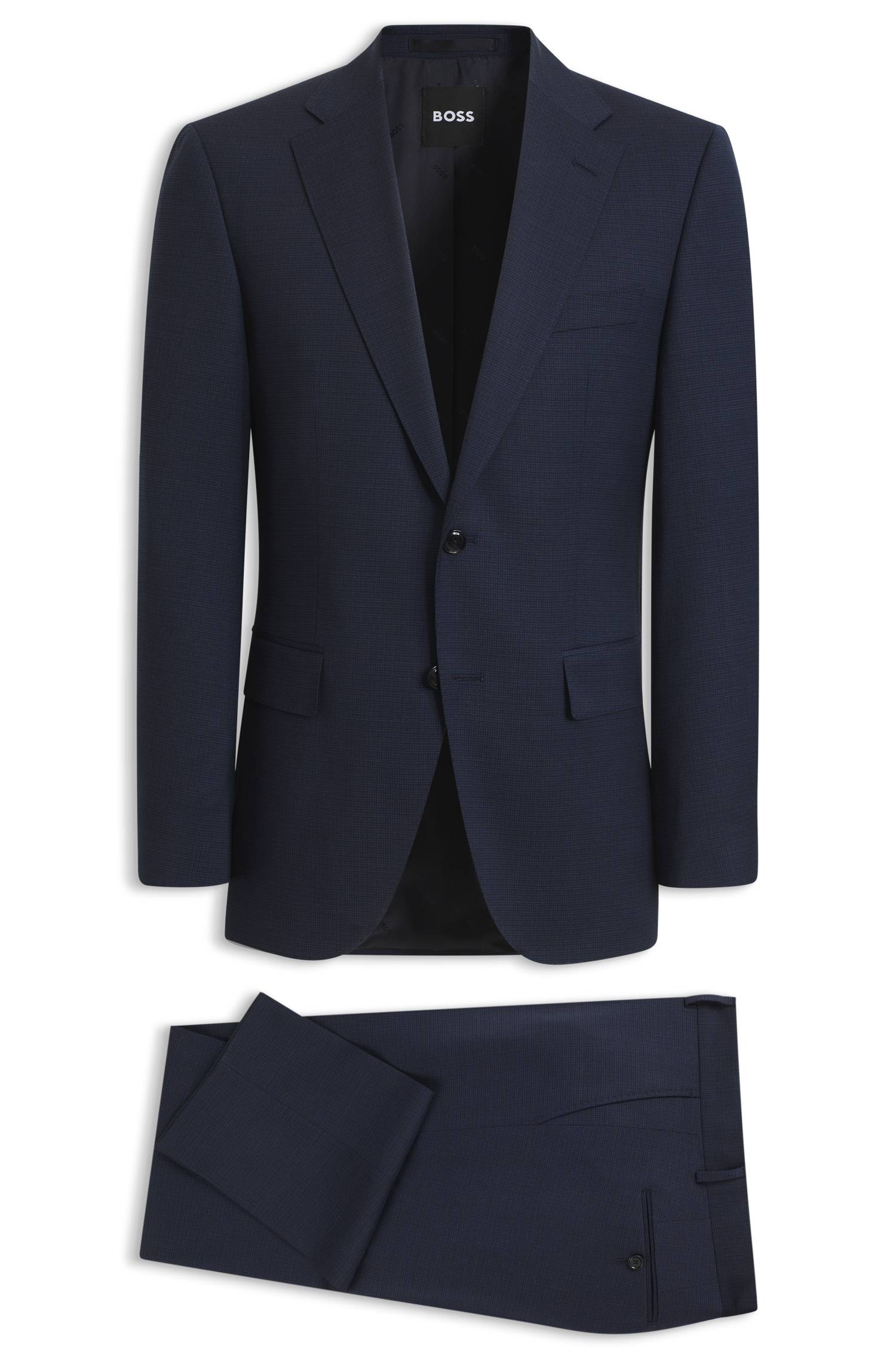 Boss Two-piece regular-fit suit in stretch virgin wool kostymer herr – bild 4