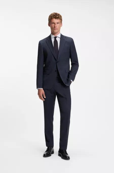 Costume deux pièces Regular en laine vierge stretch