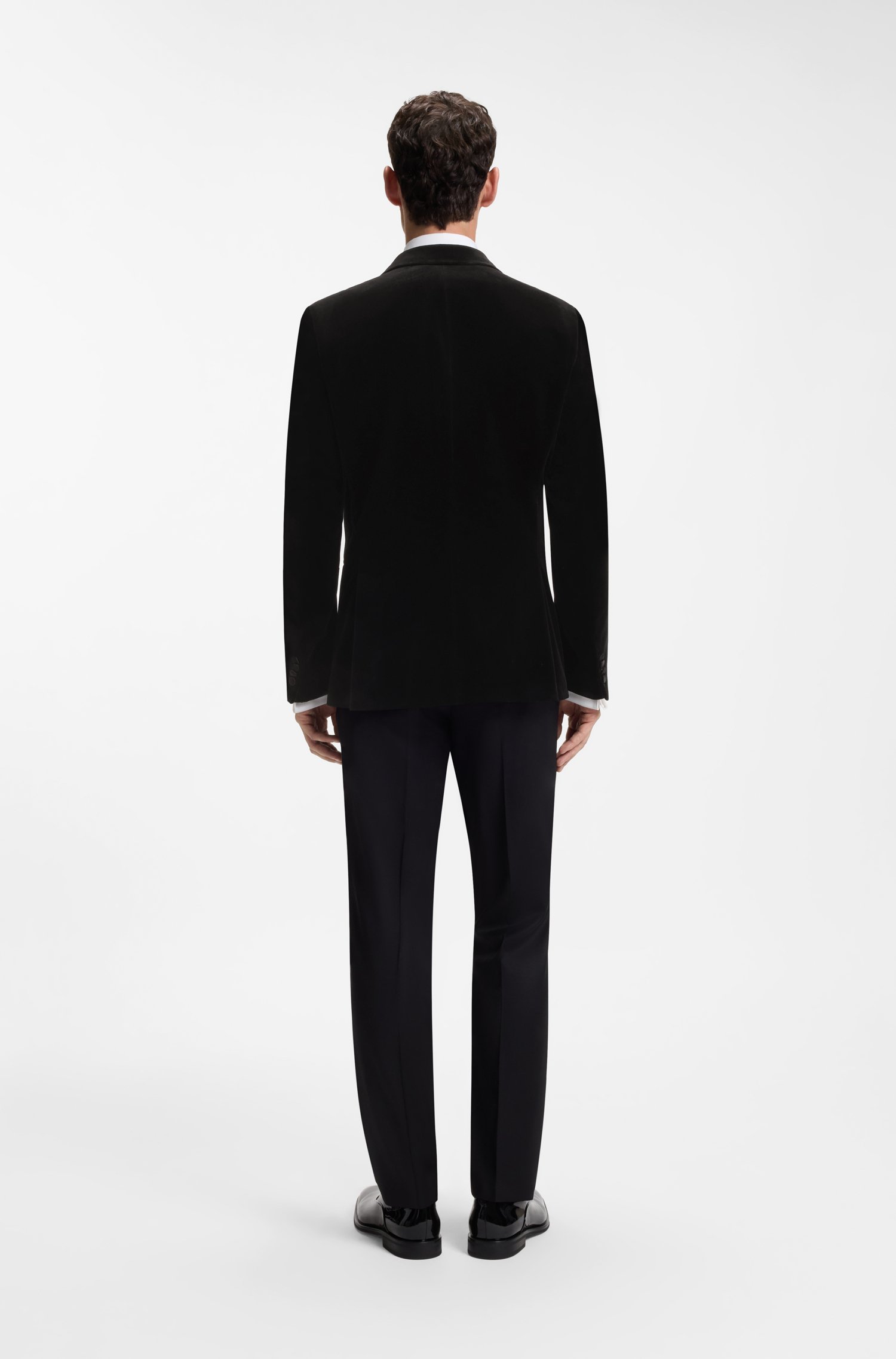 Boss Slim-fit tuxedo jacket in cotton velvet jackor herr – bild 2