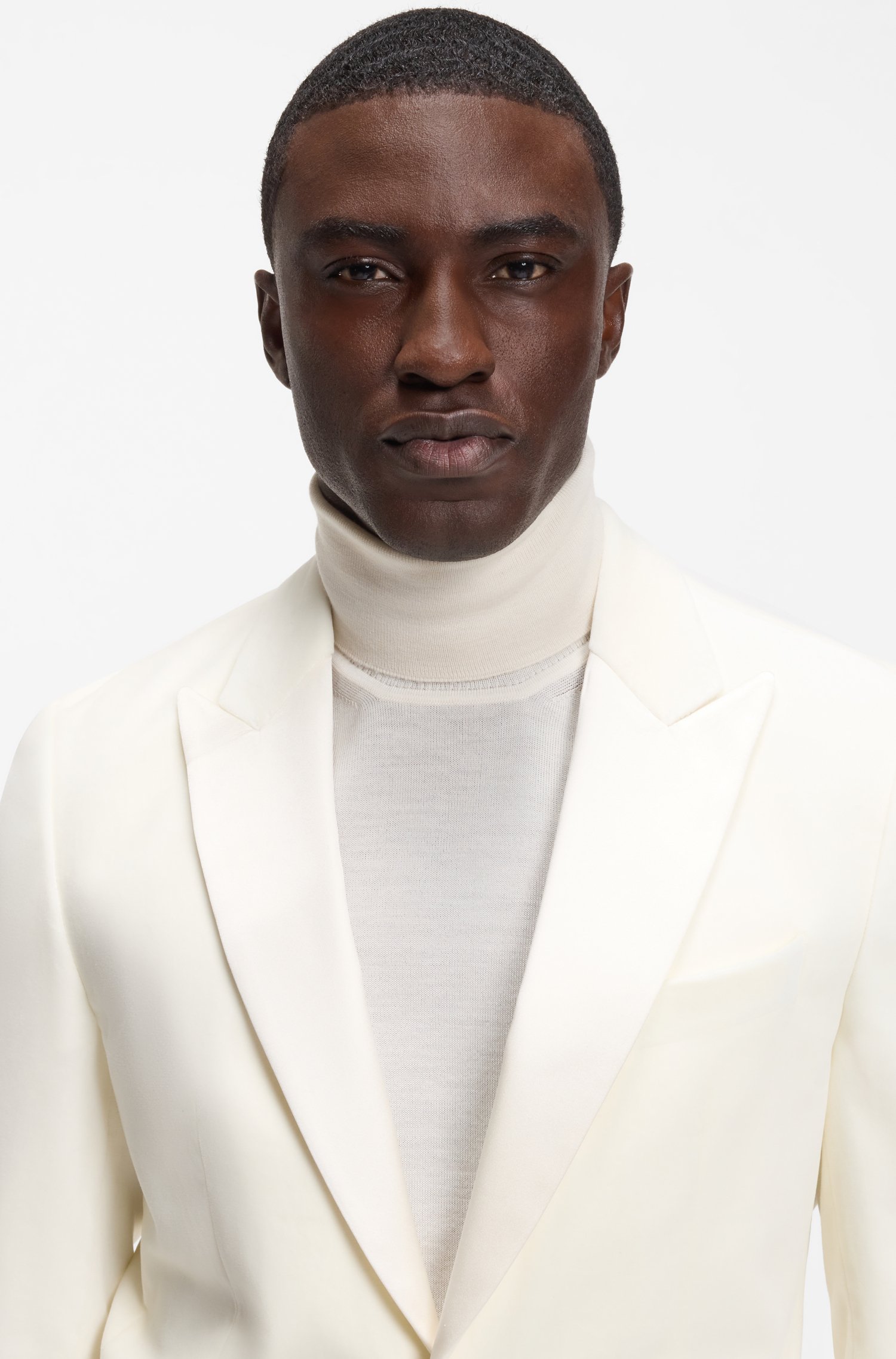 Boss Slim-fit tuxedo jacket in cotton velvet jackor herr – bild 3