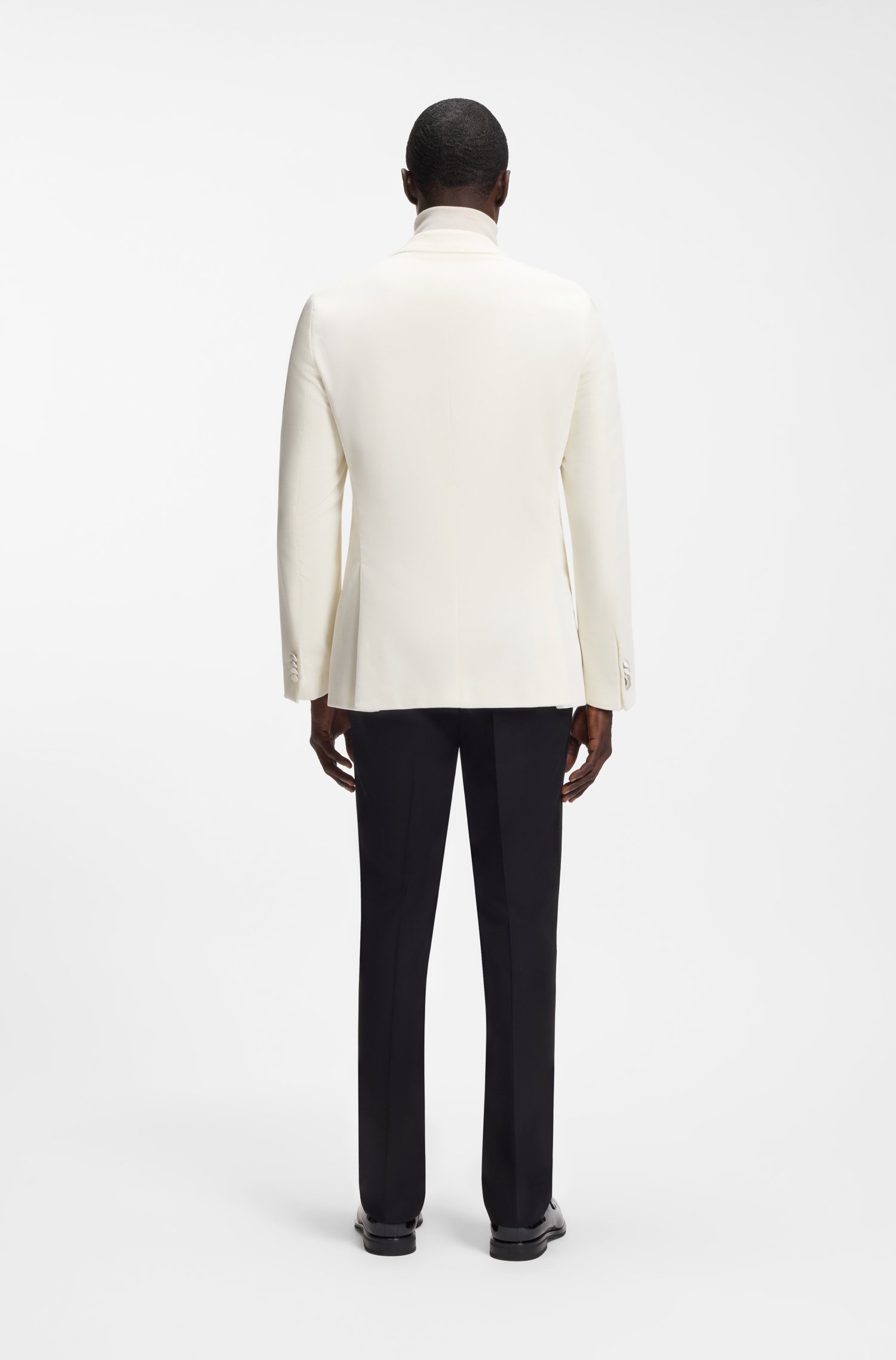 Boss Slim-fit tuxedo jacket in cotton velvet jackor herr – bild 2