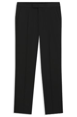 Slim-fit tuxedo trousers in virgin wool