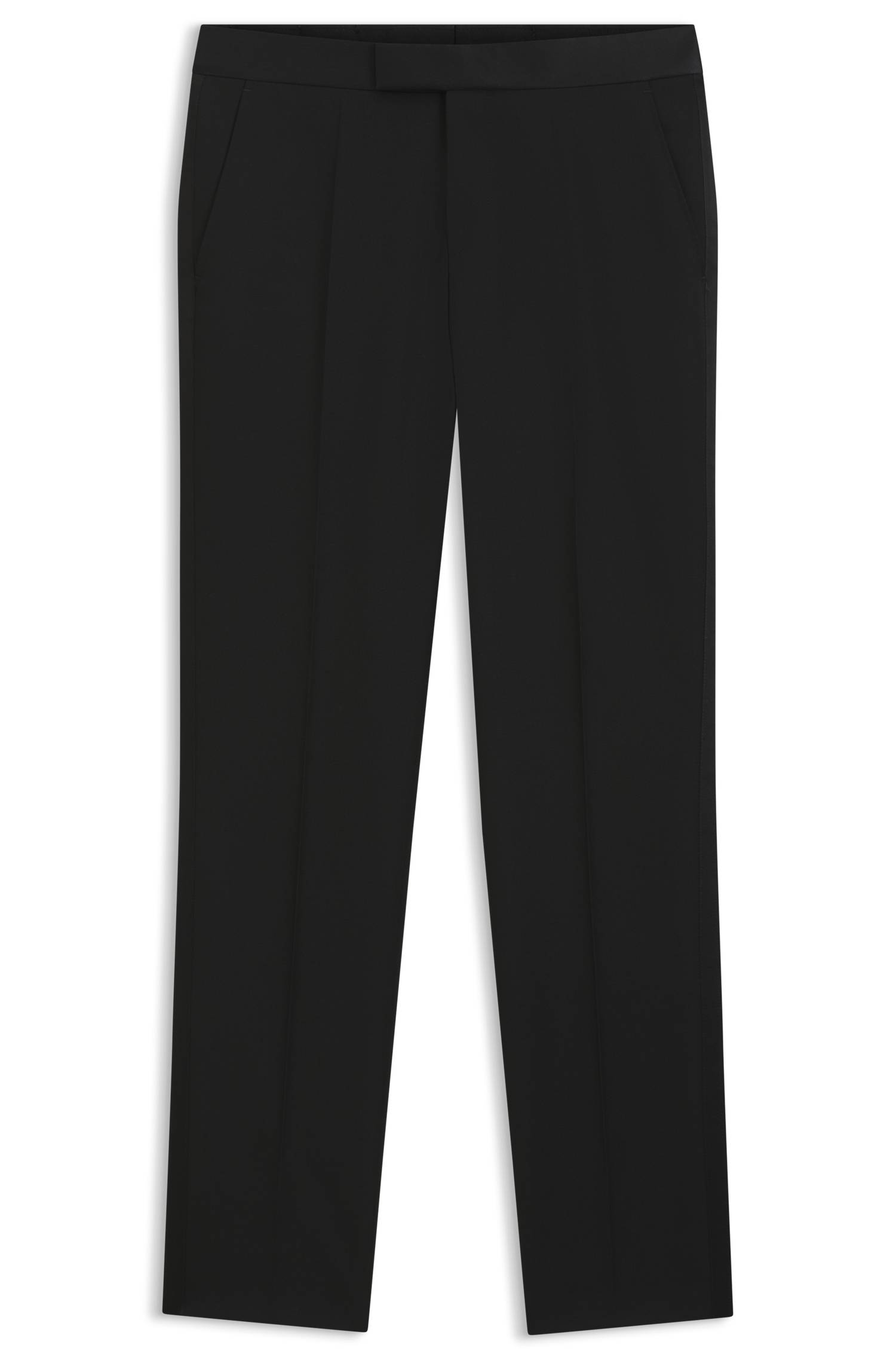Boss Slim-fit tuxedo trousers in virgin wool byxor herr – bild 4
