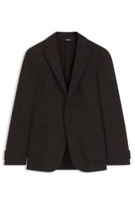 Boss Slim-fit jacket in virgin wool bomberjackor herr – bild 4