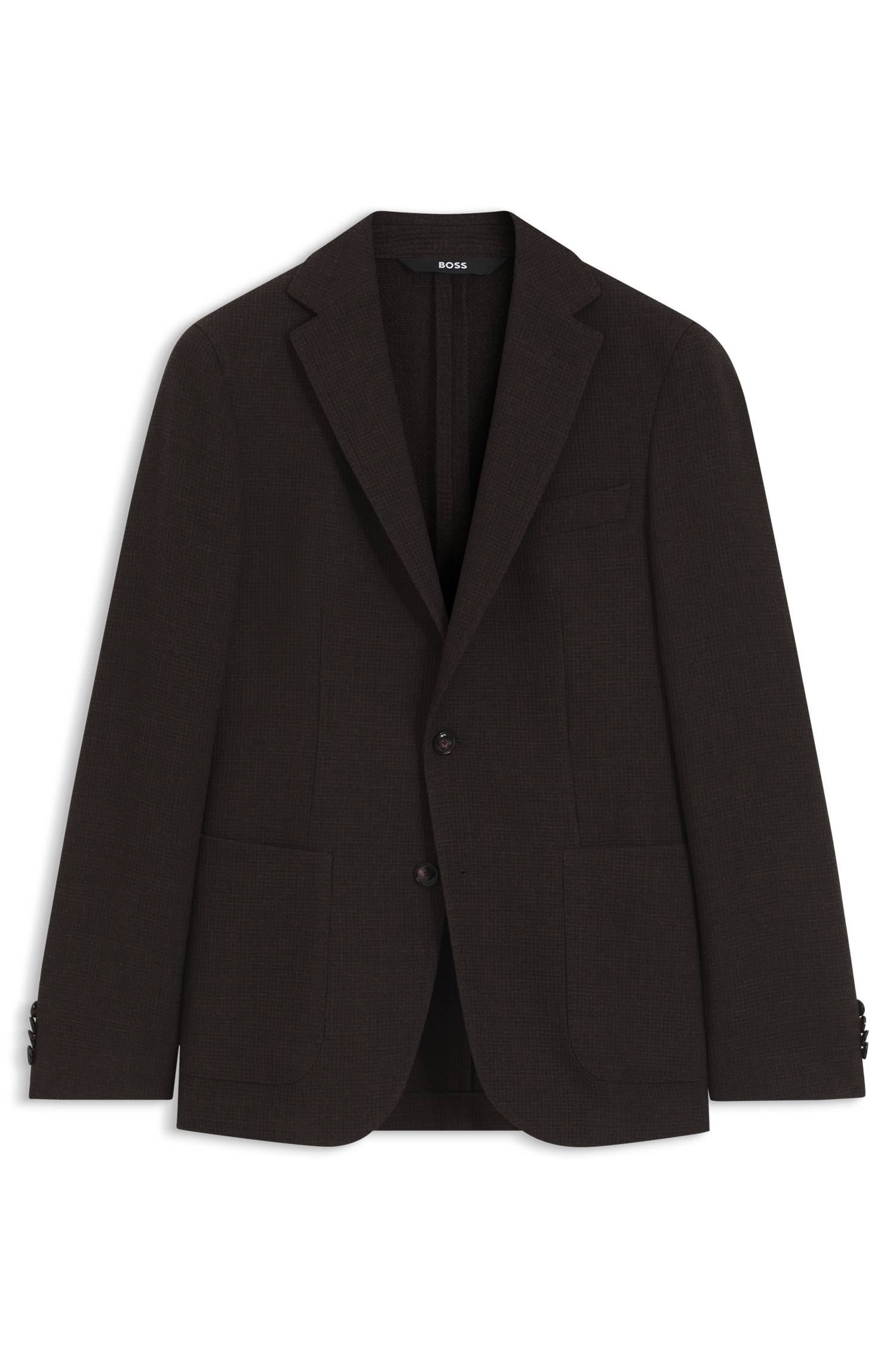 Boss Slim-fit jacket in virgin wool jackor herr – bild 4