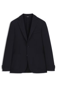 Slim-Fit Sakko aus Schurwolle, Dunkelblau