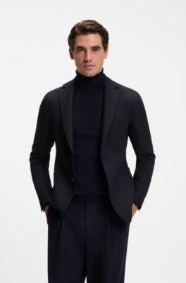 Slim-fit jacket in virgin wool