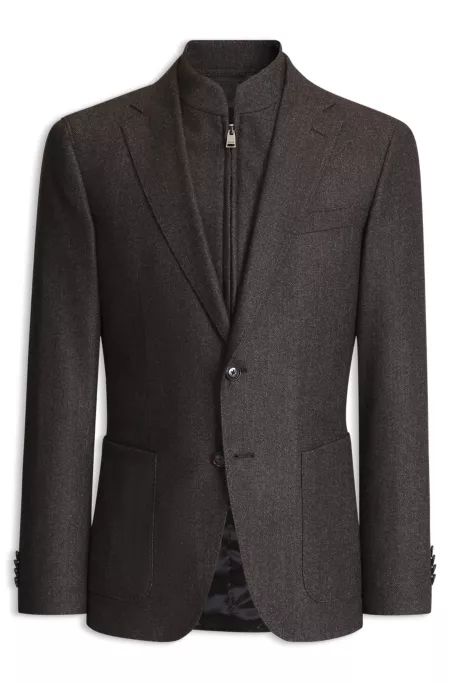 Veste Slim avec empiècement intérieur zippé