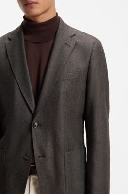 Slim-fit jacket with zip-up inner, Dark Brown