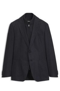 Slim-fit jacket with zip-up inner, Dark Blue