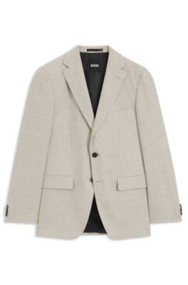 Patterned slim-fit blazer in a wool-cashmere blend 4