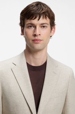 Patterned slim-fit blazer in a wool-cashmere blend 3