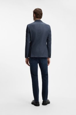 Patterned slim-fit blazer in a wool-cashmere blend 2
