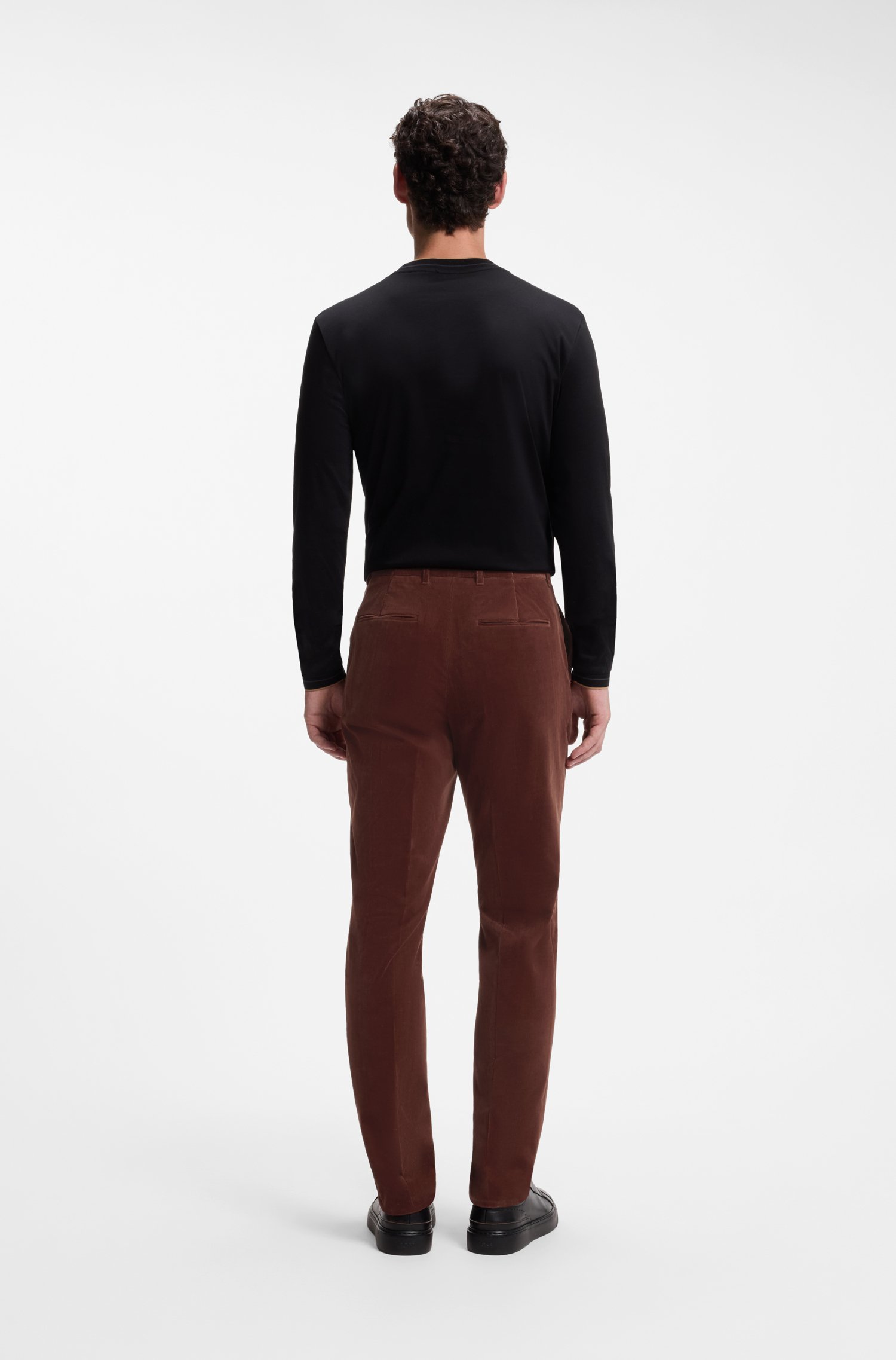 Boss Tapered-fit trousers in stretch corduroy byxor herr – bild 2