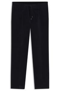 Tapered-Fit Hose aus Stretch-Cord, Dunkelblau