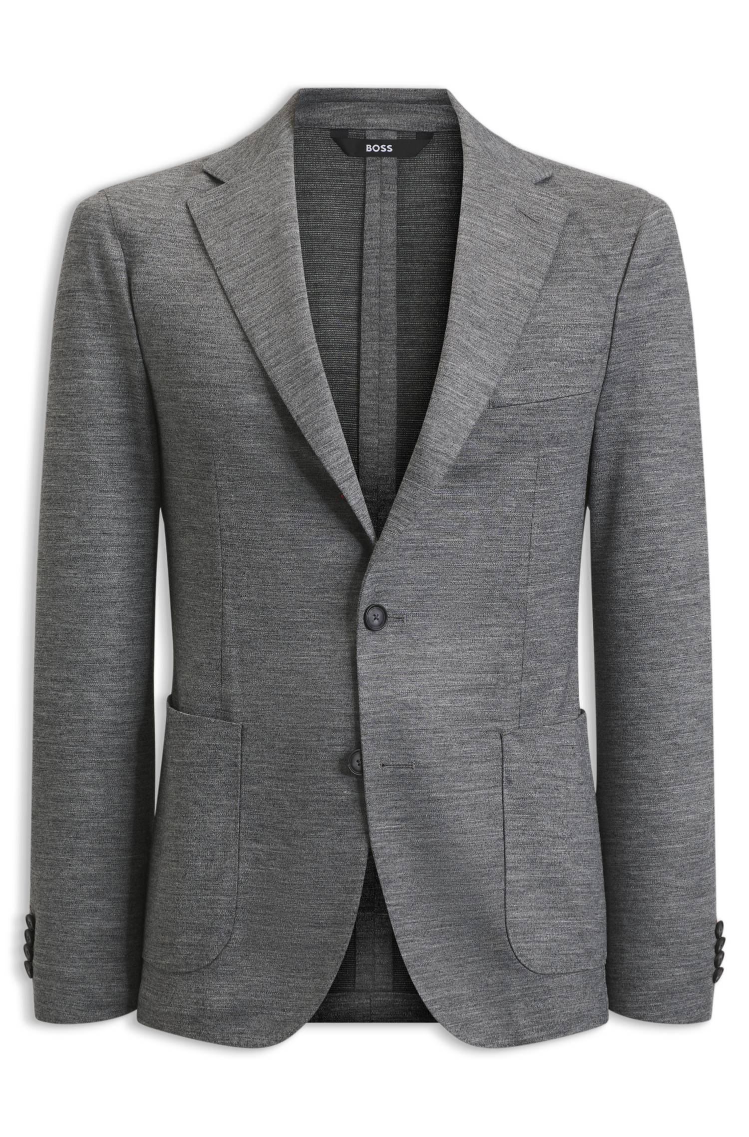Boss Micro-pattern slim-fit blazer in Italian jersey herr – bild 4