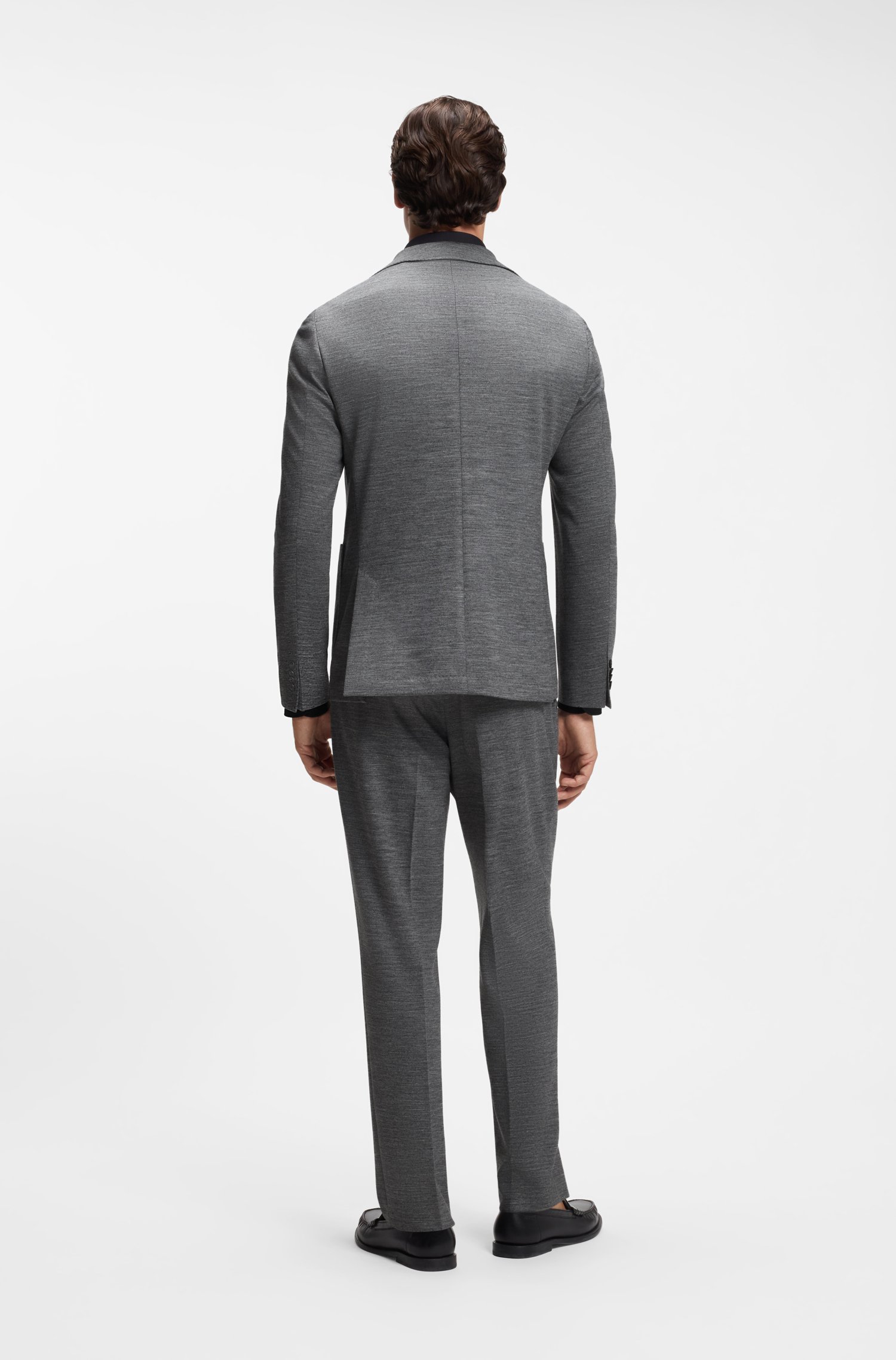 Boss Micro-pattern slim-fit blazer in Italian jersey herr – bild 2