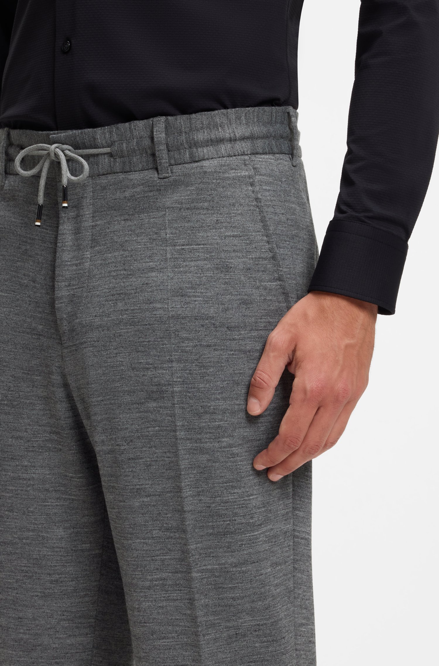 Boss Regular-fit formal trousers in a virgin wool blend byxor herr – bild 3