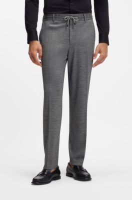Regular-fit formal trousers in a virgin wool blend, Grey