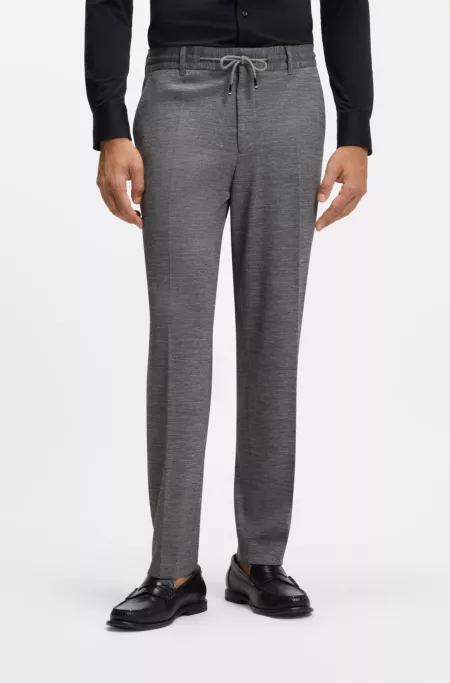 Pantalon business Regular en laine vierge mélangée
