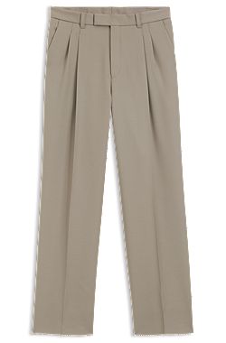 Relaxed-fit trousers in virgin wool