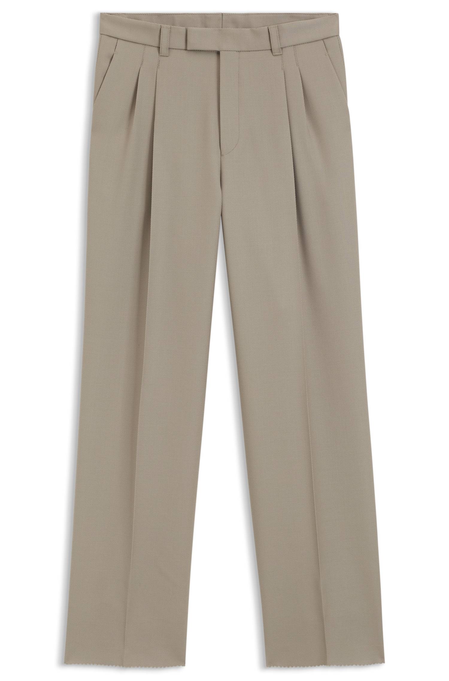 Boss Relaxed-fit trousers in virgin wool byxor herr – bild 4
