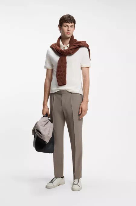 Pantalon Relaxed en laine vierge à pinces