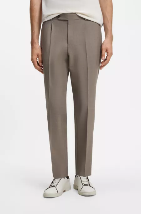 Pantalon Relaxed en laine vierge à pinces