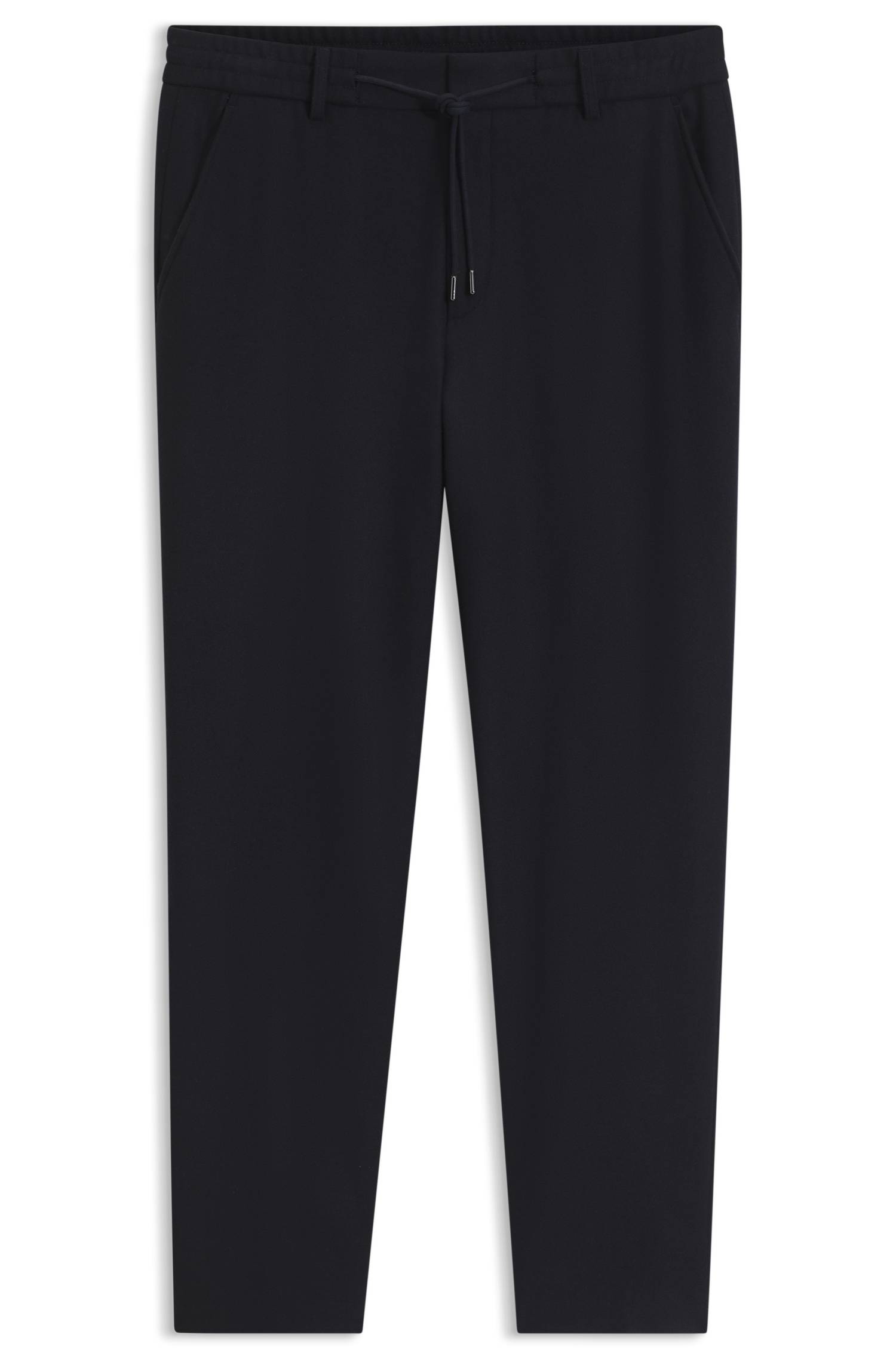 Boss Tapered-fit performance trousers in virgin wool byxor herr – bild 4