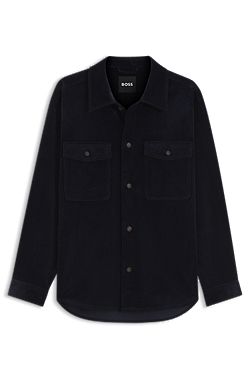 Relaxed-fit blazer in micro-pattern stretch cotton